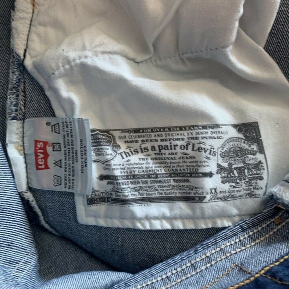 Levis 501 XX ORIGINAL FIT MEN'S JEANS (BIG & TALL) Straight Leg W44 L32 Blue - Picture 11 of 11